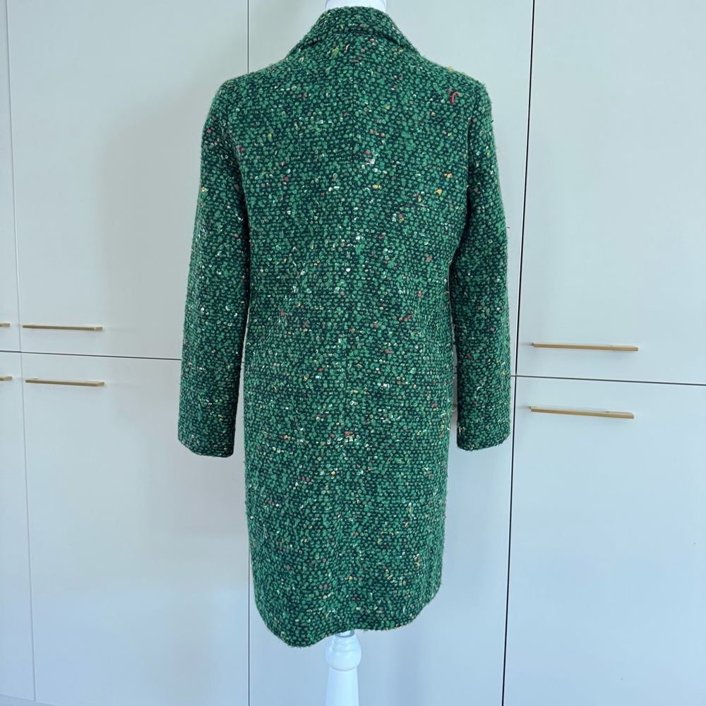 J. Crew Daphne Green Tweed Women's Coat - Picture 3 of 12